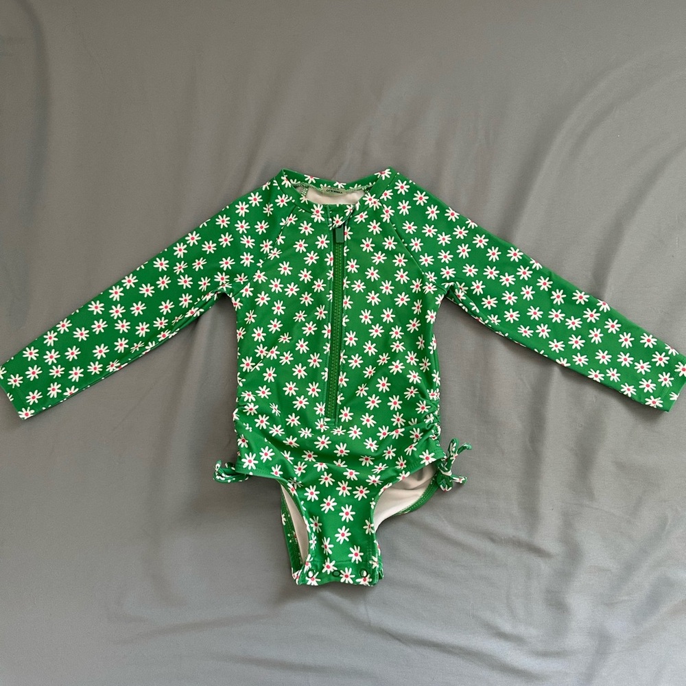 Old Navy - Green floral toddler swimsuit